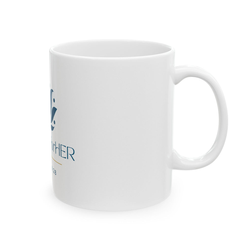 YAHWEHforHER Ceramic Mug – Inspirational Christian Gift with Romans 8:28