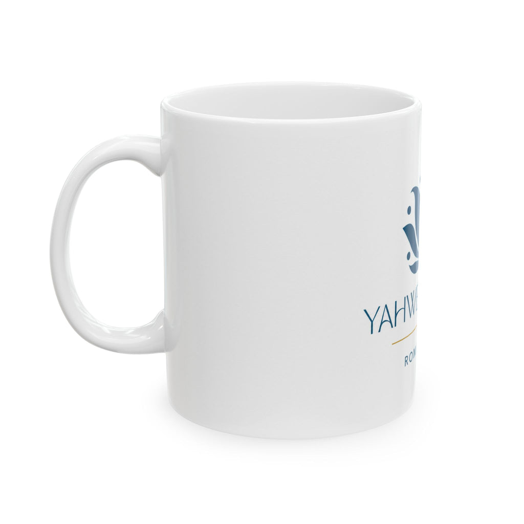 YAHWEHforHER Ceramic Mug – Inspirational Christian Gift with Romans 8:28