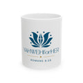 YAHWEHforHER Ceramic Mug – Inspirational Christian Gift with Romans 8:28